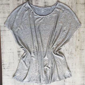Lane Byrant Silver Gold Black Shimmer Top